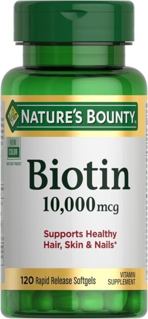 NB Biotin Hair Skin Nails 10,000mcg, 120 Softgels