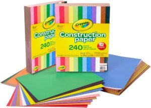 Crayola Construction Paper Bulk Pack 480 Sheets, 10 Assorted Colors, 9x12, Arts & Crafts for Kids