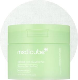 Medicube Toner Pads Exosome CICA Tea Tree, Calming Toner Pads, Low-Irritation Hydrating Care, Korean Skincare, 100 Pads