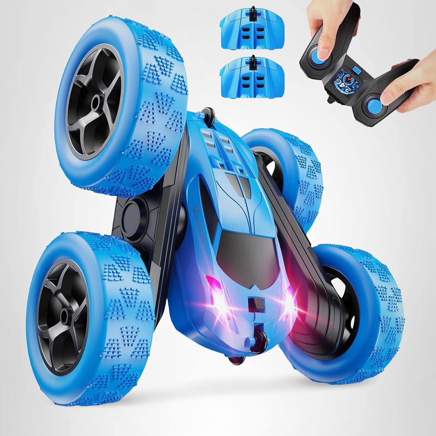 Remote Control Stunt Car, 4WD, LED Lights, 360° Flips