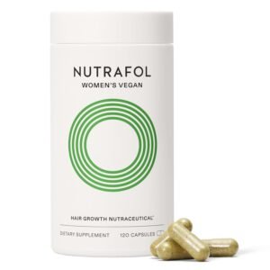 Nutrafol Women’s Hair Growth Supplements for Ages 18–44, Clinically Tested for Thicker, Stronger Hair, 100% Vegan, Dermatologist Recommended – 1-Month Supply