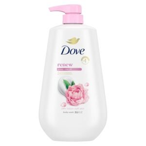 Dove Body Wash with Pump Renew Peony & Rose Oil, No Sulfates, No Parabens, 30.6 oz