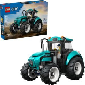 LEGO City Farm Tractor Building Toy, Pretend Play Vehicle with Farmer Minifigure, Ages 7+