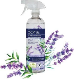 Bona All-Purpose Cleaner, Lavender White Tea, 24 fl oz, Cuts Grease & Grime, Safe for Household Surfaces