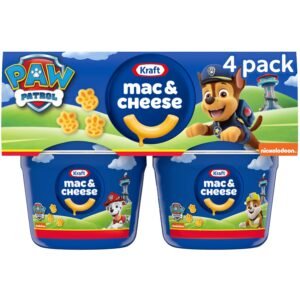Kraft PAW Patrol Mac & Cheese Cups, Original Flavor, 4 Count, No Artificial Flavors or Dyes, 1.9 oz